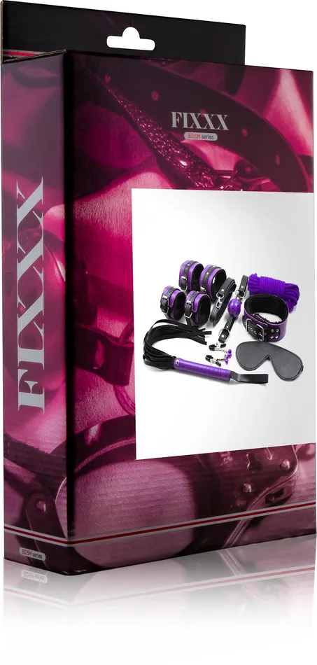 Anal | Fixxx Fixxx - BDSM Set Voor Beginners - 8 delen - Gevoerd met Bont - Zwart/Paars