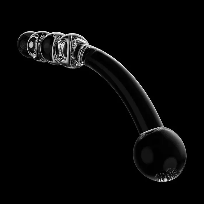 Lovetoyshub 7.78 Inch Double Head Glass Dildo with 5 Anal Beads | Anal