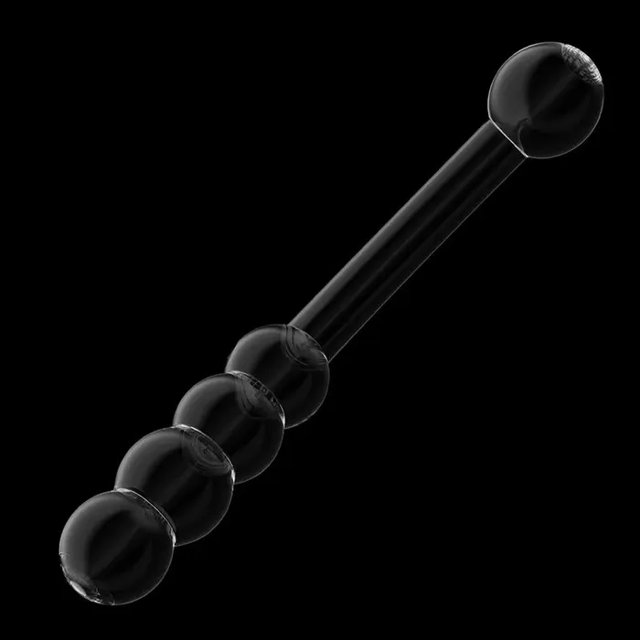Lovetoyshub 7.78 Inch Double Head Glass Dildo with 5 Anal Beads | Anal