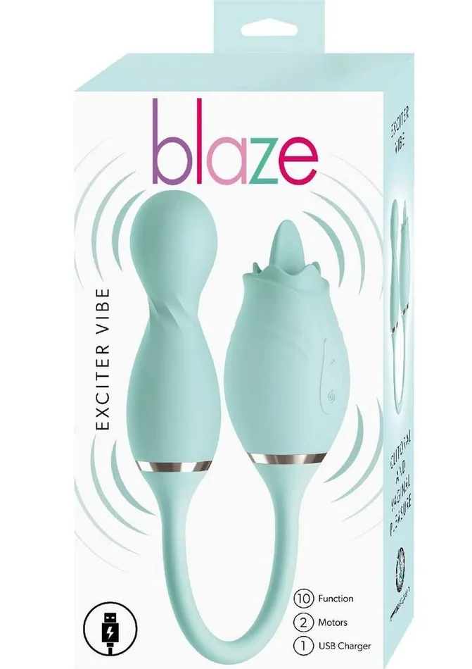 Female Sex Toys Blaze Blaze Exciter Rechargeable Silicone Dual Stimulating Vibrator
