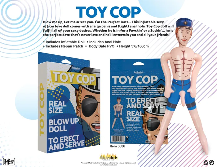 HOTT Products Male Sex Toys Cop Inflatable Party Doll HOTT Products Male Sex Toys Cop Inflatable Party Doll