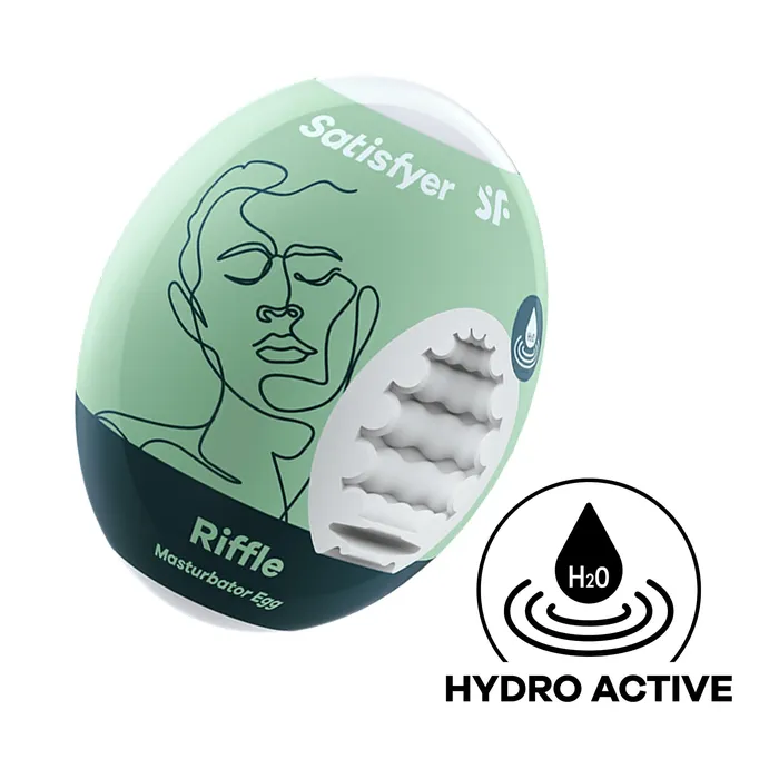 Satisfyer Masturbator Egg Riffle Light Green Satisfyer Male Sex Toys Satisfyer Masturbator Egg Riffle Light Green Satisfyer Male Sex Toys