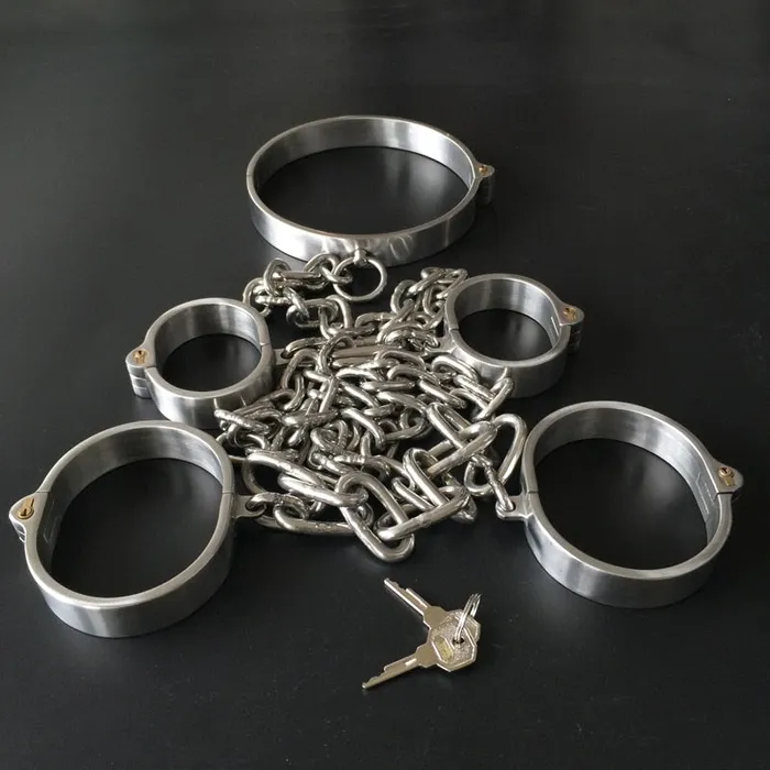 Dildos Javaughn69ways Stainless Steel Lockable Bondage Neck Collar Handcuffs Ankle Cuff Restraints Dildos Javaughn69ways Stainless Steel Lockable Bondage Neck Collar Handcuffs Ankle Cuff Restraints