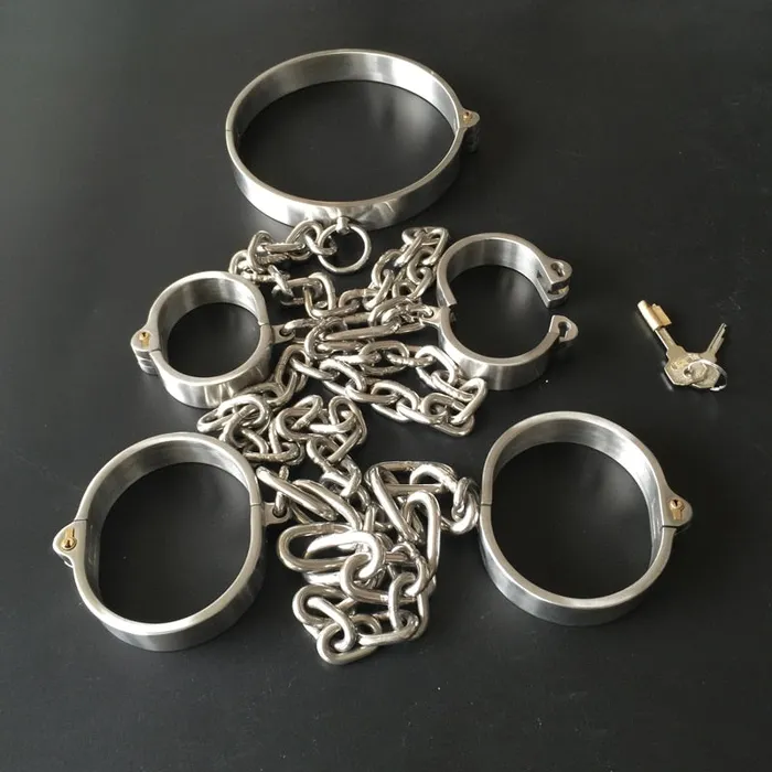 Dildos Javaughn69ways Stainless Steel Lockable Bondage Neck Collar Handcuffs Ankle Cuff Restraints Dildos Javaughn69ways Stainless Steel Lockable Bondage Neck Collar Handcuffs Ankle Cuff Restraints