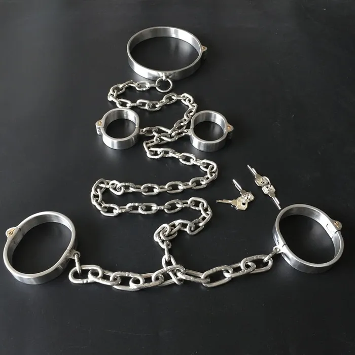 Dildos Javaughn69ways Stainless Steel Lockable Bondage Neck Collar Handcuffs Ankle Cuff Restraints Dildos Javaughn69ways Stainless Steel Lockable Bondage Neck Collar Handcuffs Ankle Cuff Restraints