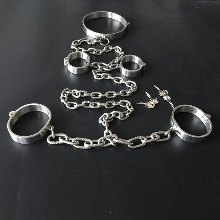 Dildos Javaughn69ways Stainless Steel Lockable Bondage Neck Collar Handcuffs Ankle Cuff Restraints Dildos Javaughn69ways Stainless Steel Lockable Bondage Neck Collar Handcuffs Ankle Cuff Restraints