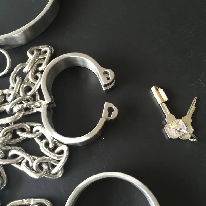 Dildos Javaughn69ways Stainless Steel Lockable Bondage Neck Collar Handcuffs Ankle Cuff Restraints Dildos Javaughn69ways Stainless Steel Lockable Bondage Neck Collar Handcuffs Ankle Cuff Restraints