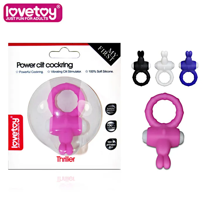 Lovetoy Male Sex Toys Power Clit Cockring Thriller White Lovetoy Male Sex Toys Power Clit Cockring Thriller White