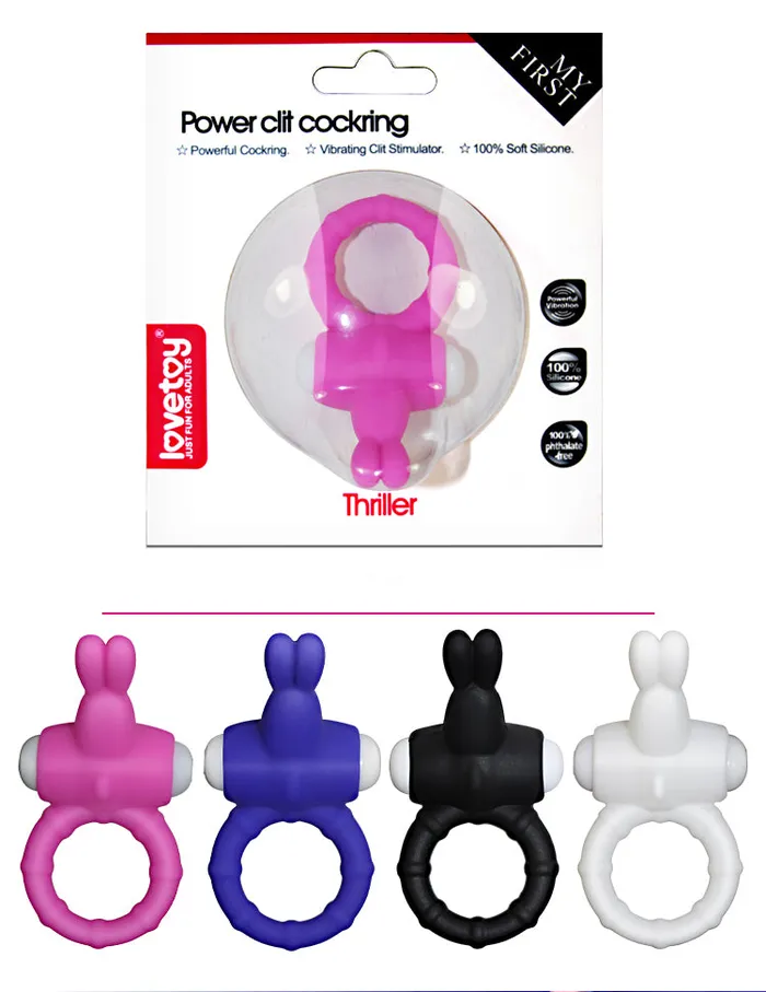 Lovetoy Male Sex Toys Power Clit Cockring Thriller White Lovetoy Male Sex Toys Power Clit Cockring Thriller White