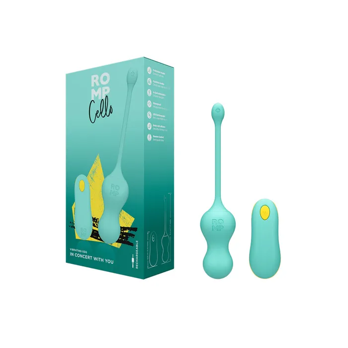 ROMP Female Sex Toys ROMP Cello Vibrating Egg Aqua