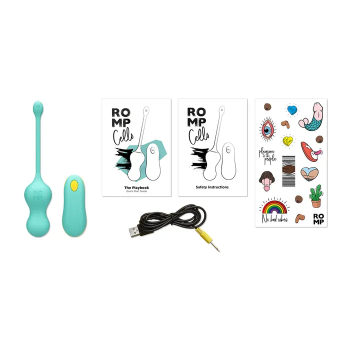 ROMP Female Sex Toys ROMP Cello Vibrating Egg Aqua