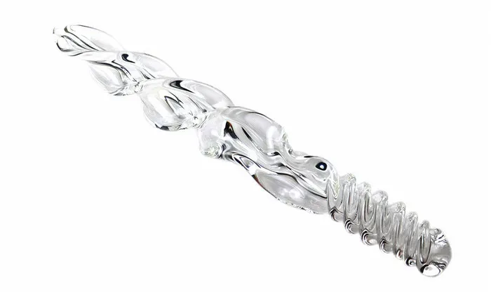 Only for Fans Toys Anal Rotating Glass Womens Butt Plug