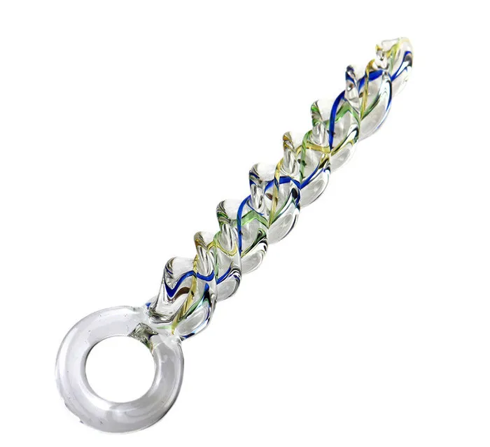 Only for Fans Toys Anal Rotating Glass Womens Butt Plug